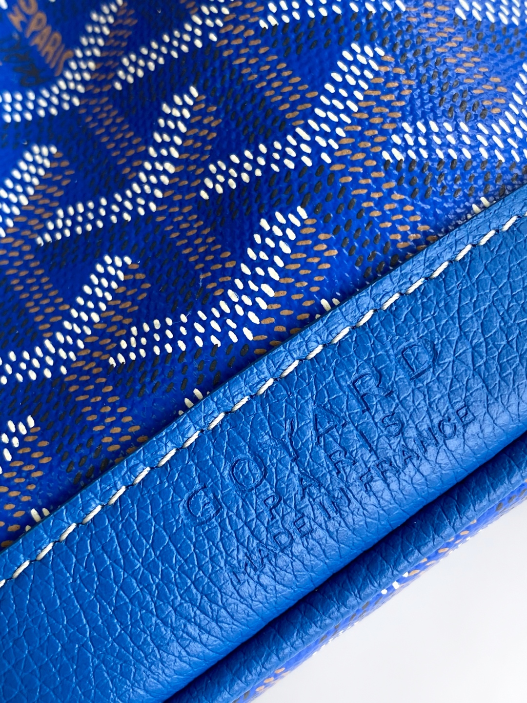Goyard Petite Flot Bucket Bag BlueTan 139758379