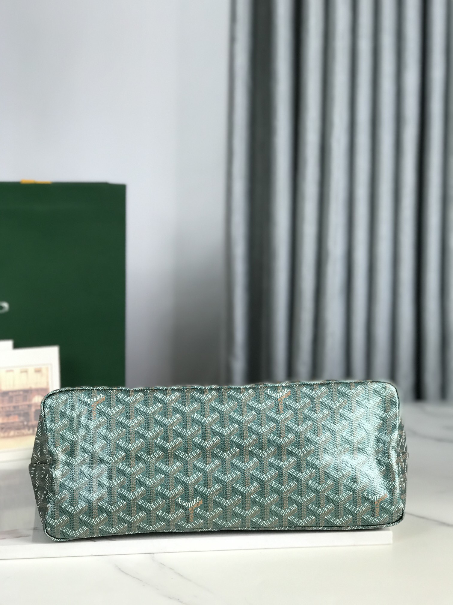 GOYARD Iridescent Goyardine Boheme Hobo Pearly Green