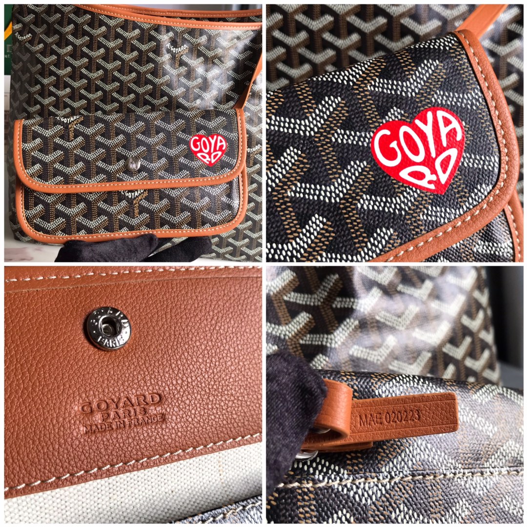 GOYARD Goyardine Boheme Hobo Black Gold 1383144 |
