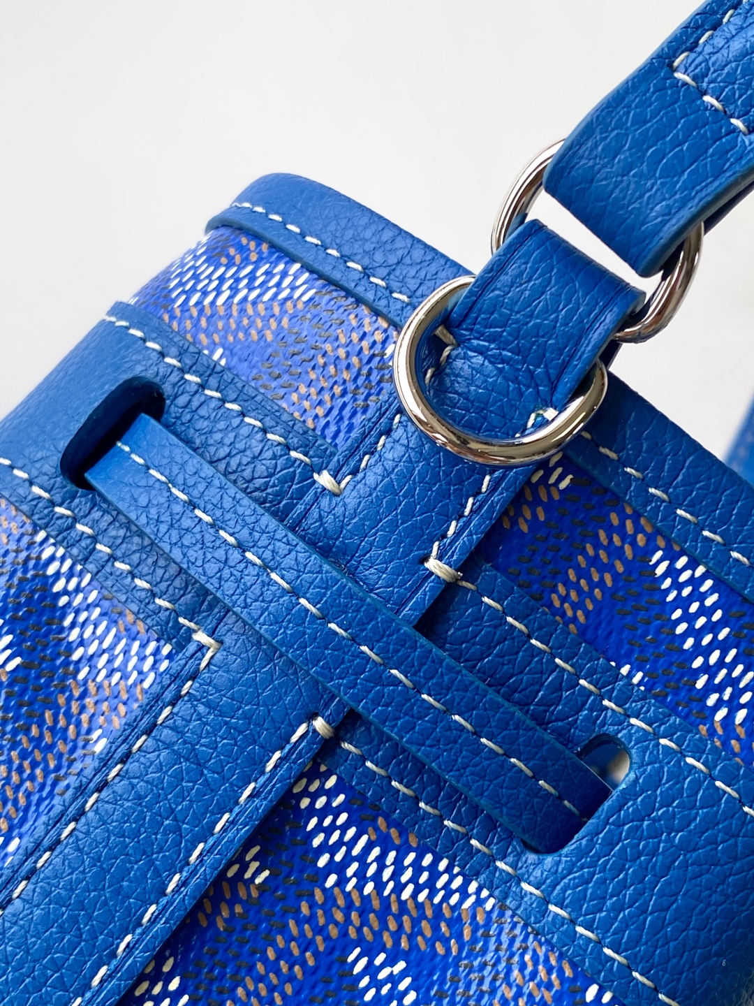 Goyard Petite Flot Bucket Bag BlueTan 139758379