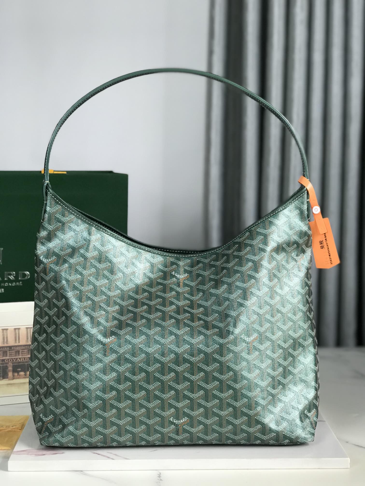 GOYARD Iridescent Goyardine Boheme Hobo Pearly Green