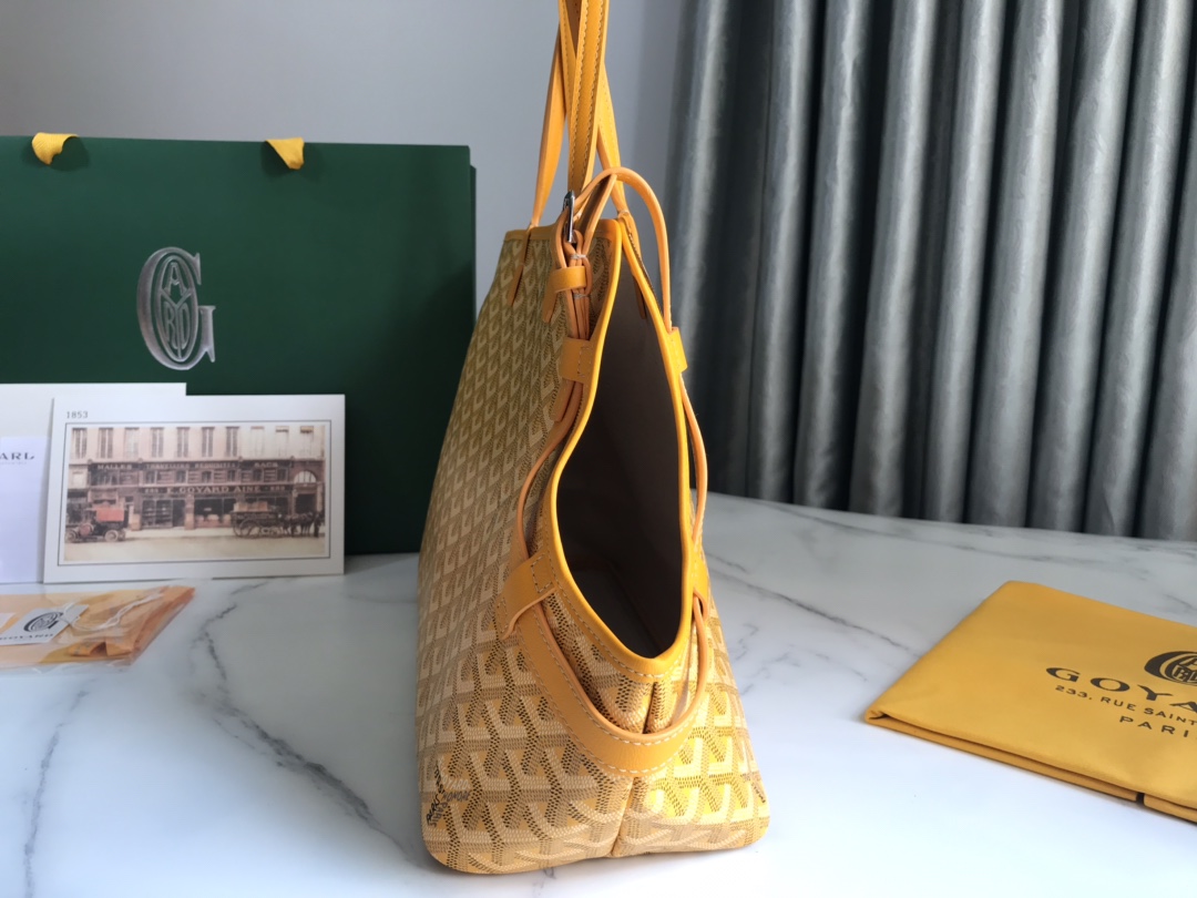 Goyard Chien Gris Pet Carrier Tote Coated Canvas bag yellow