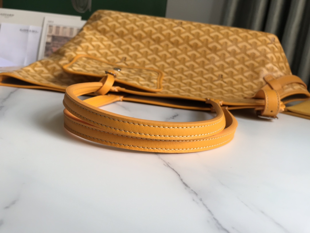 Goyard Chien Gris Pet Carrier Tote Coated Canvas bag yellow