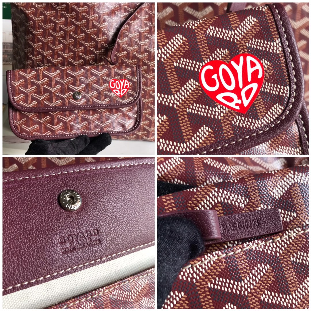 GOYARD Goyardine Boheme Hobo Burgundy 1193255 |