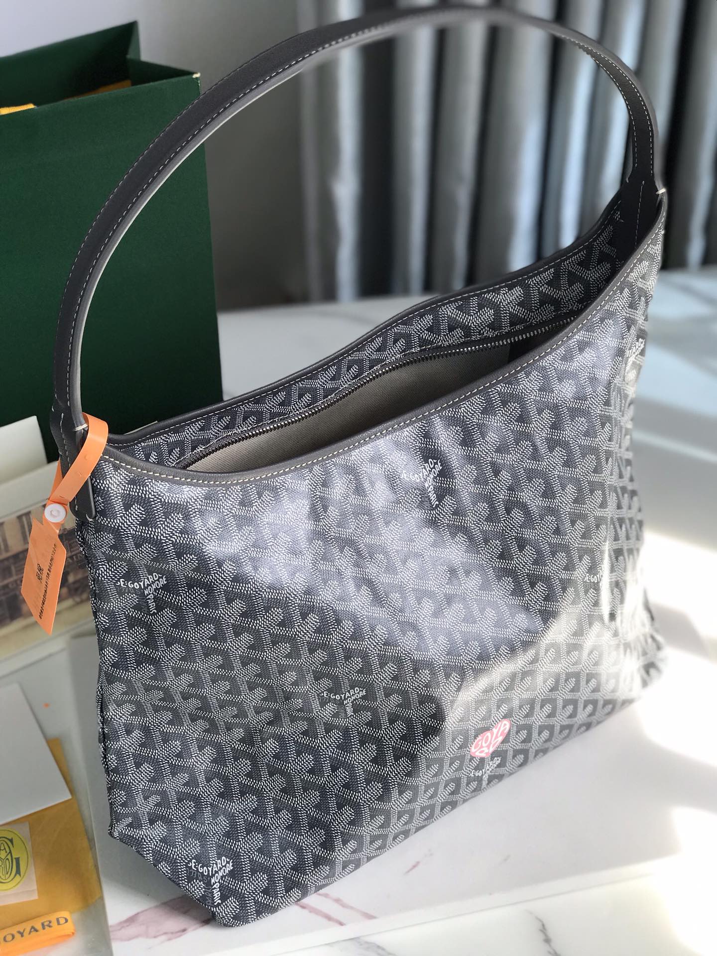 GOYARD Goyardine Boheme Hobo Grey 1540980