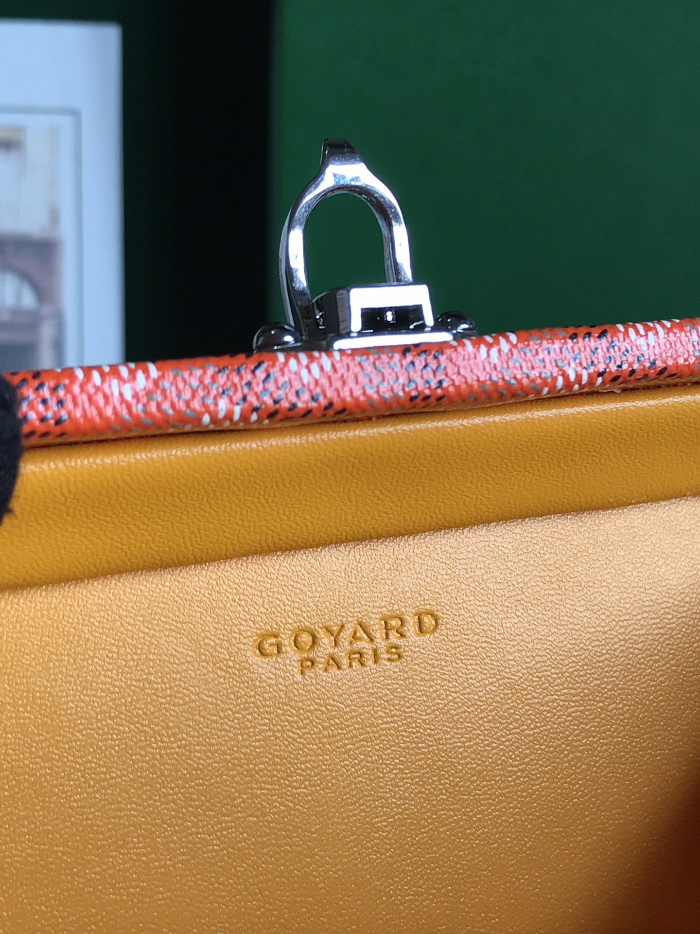 Goyard orange Coated Canvas and Leather Minaudiere