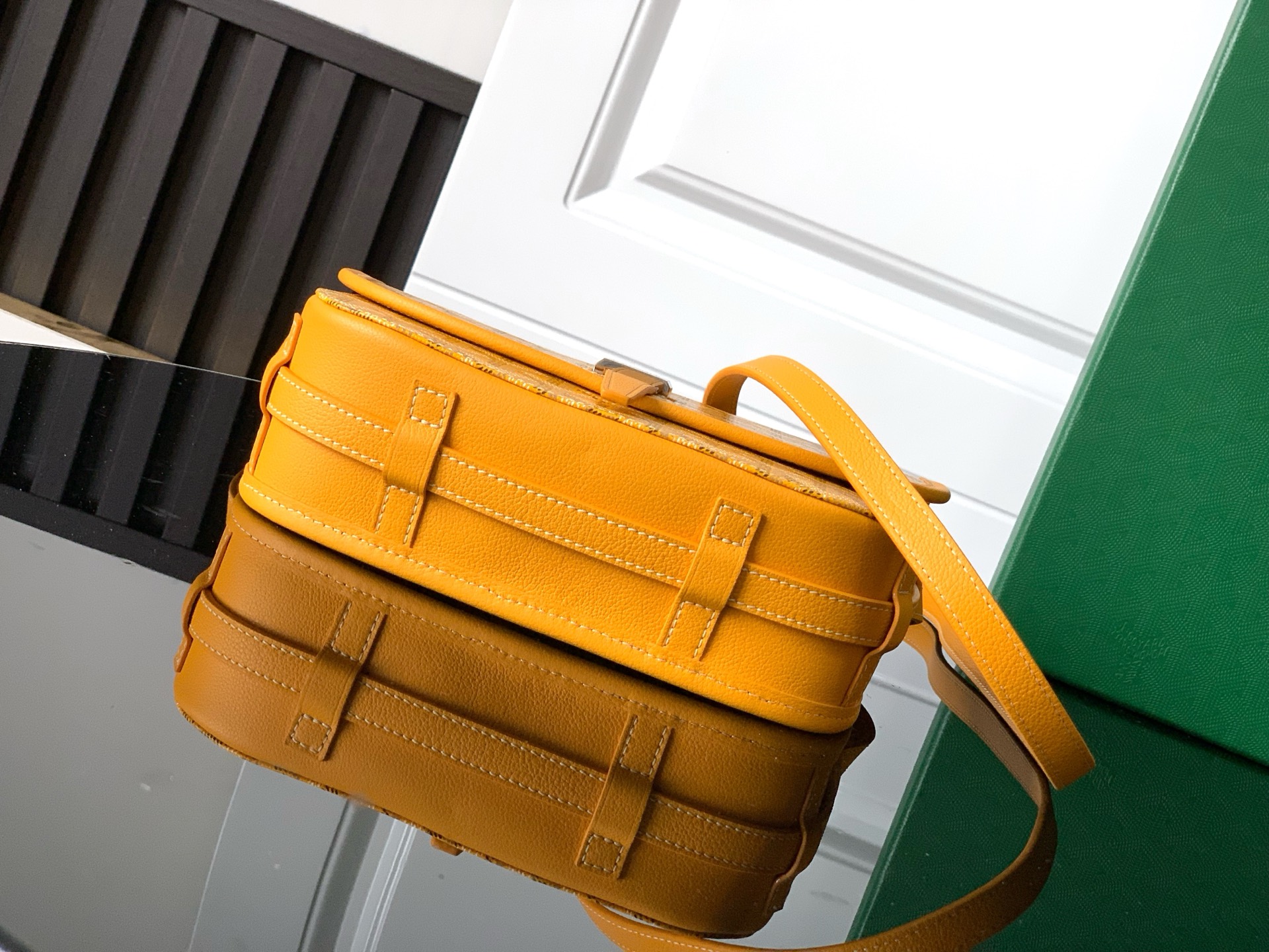 GOYARD Goyardine Belvedere II PM Messenger Bag Yellow