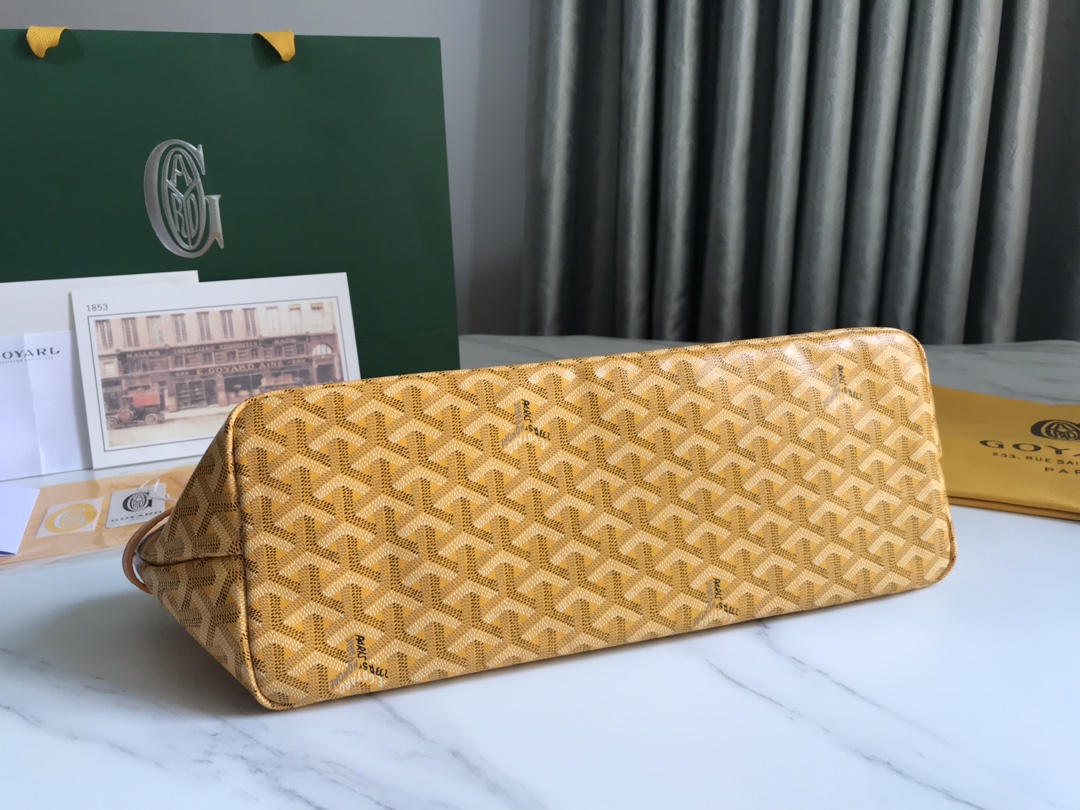 Goyard Chien Gris Pet Carrier Tote Coated Canvas bag yellow