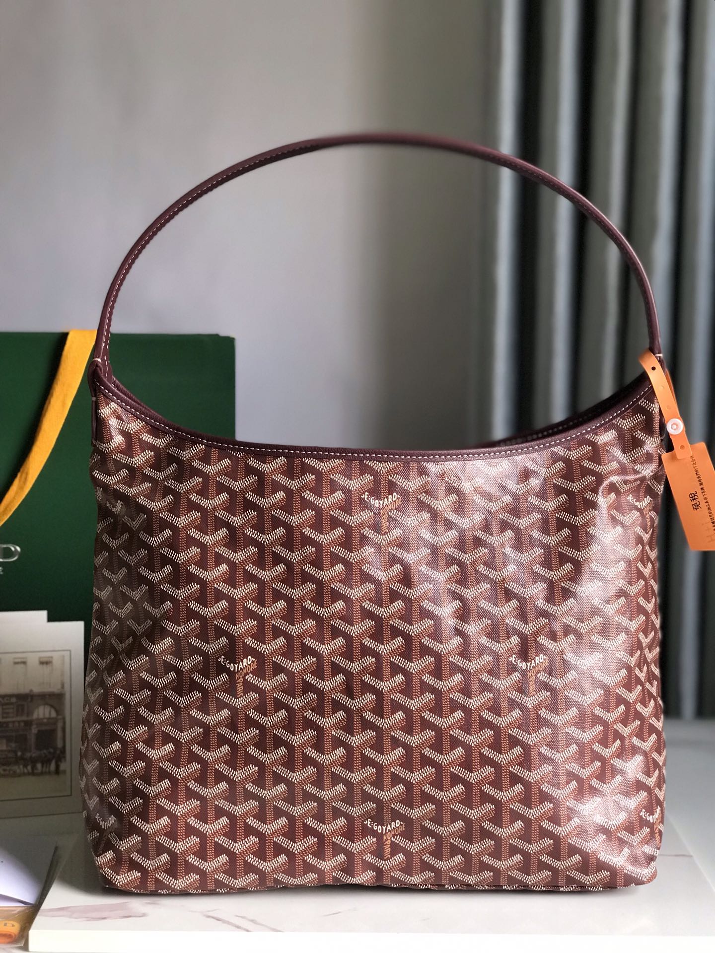 GOYARD Goyardine Boheme Hobo Burgundy 1193255 |
