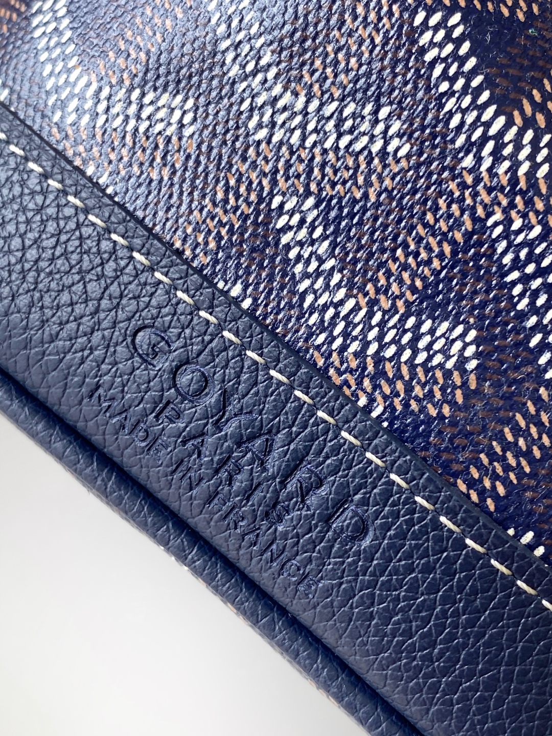 Goyard Petite Flot Bucket Bag Blue Tan 139758379