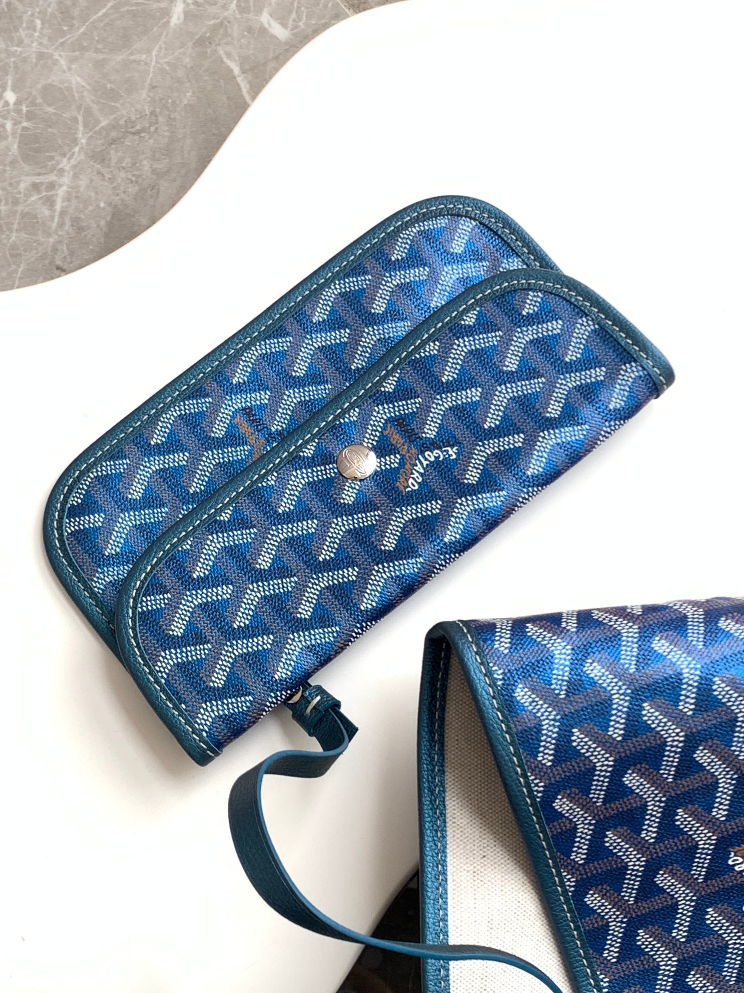 Goyard Pre-Loved Saint Louis Pearly PM limited-edition bag for Women - Blue in