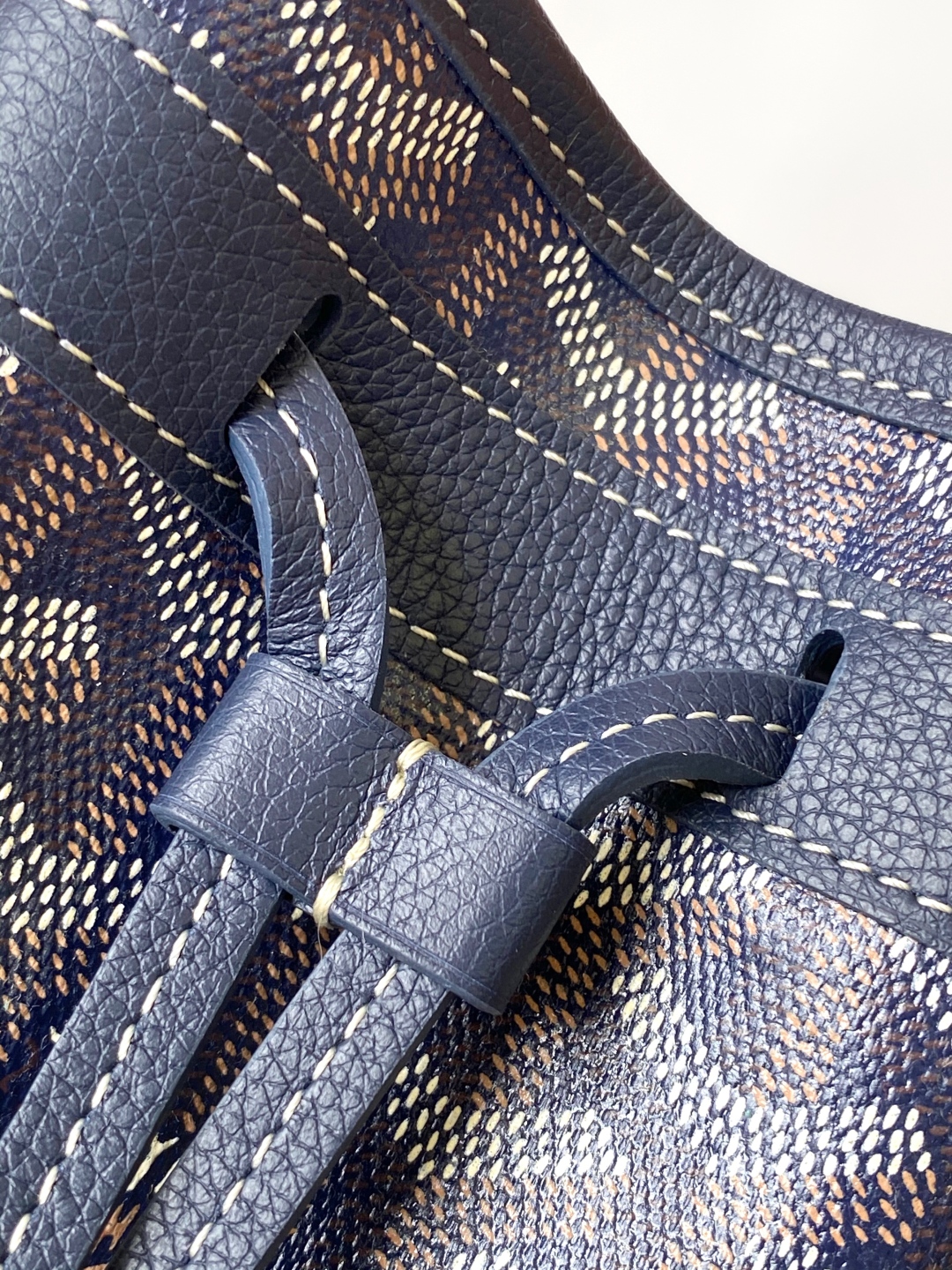 Goyard Petite Flot Bucket Bag Blue Tan 139758379