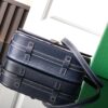 Goyard Goyardine Navy Belvedere PM Palladium Hardware