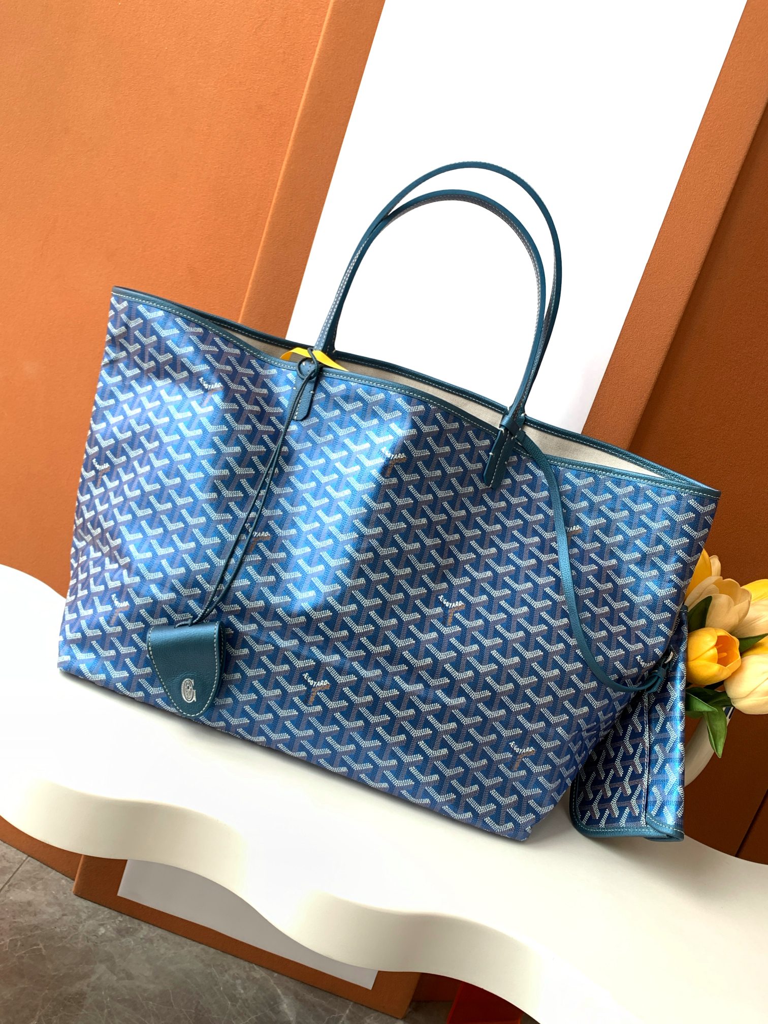 Goyard Pre-Loved Saint Louis Pearly PM limited-edition bag for Women - Blue in