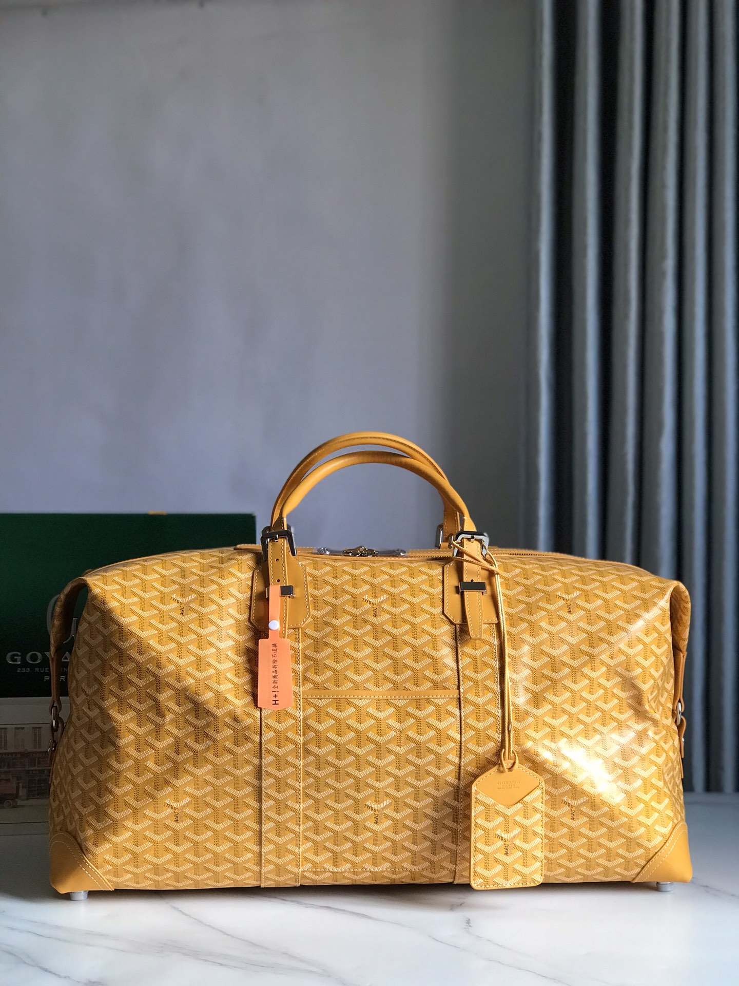 Goyard Sac Boeing 55 Duffle Handbag in Goyard yellow