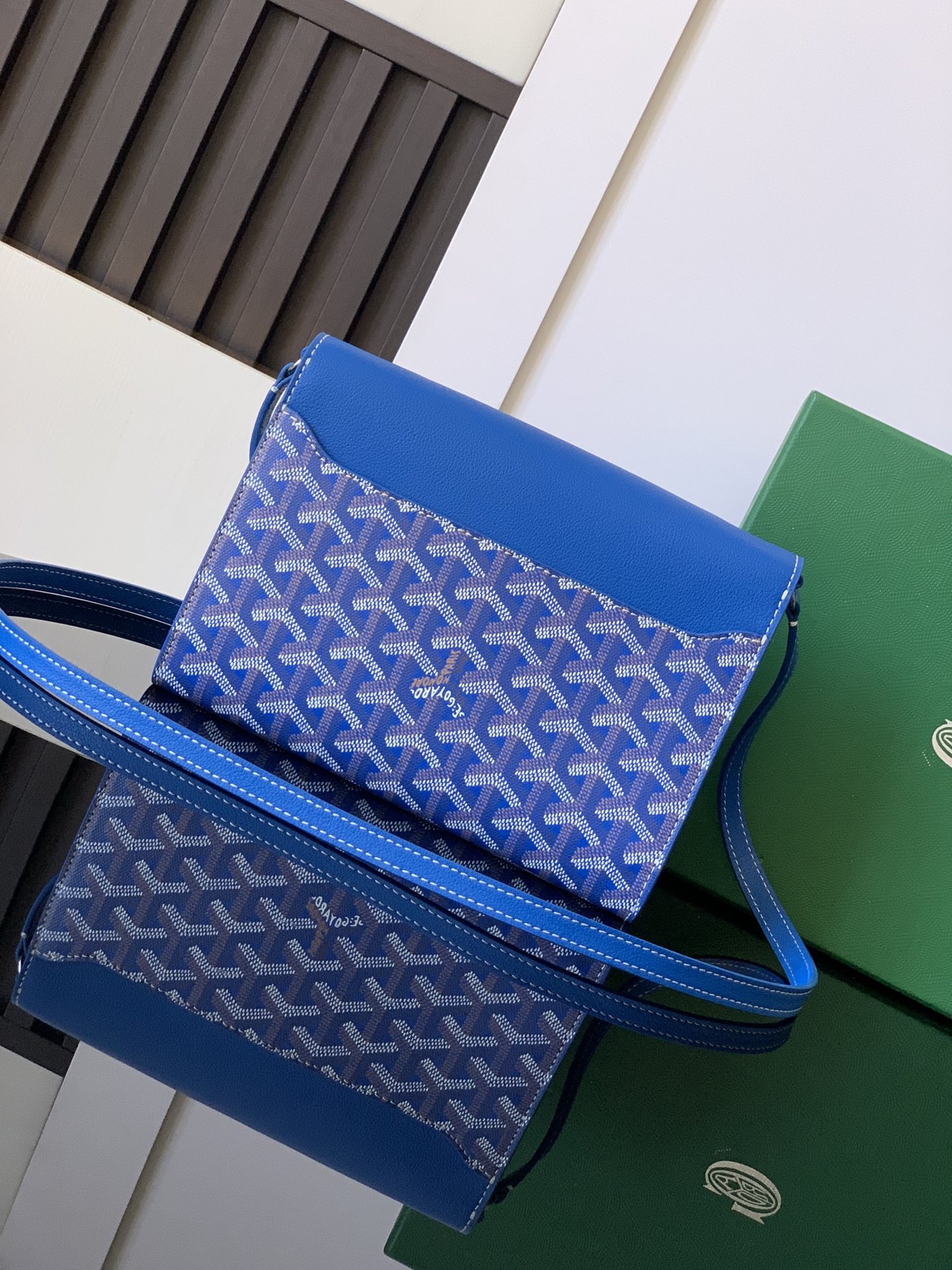 Goyard Goyardine Sky Blue Chypre Wallet-Pouch Palladiu