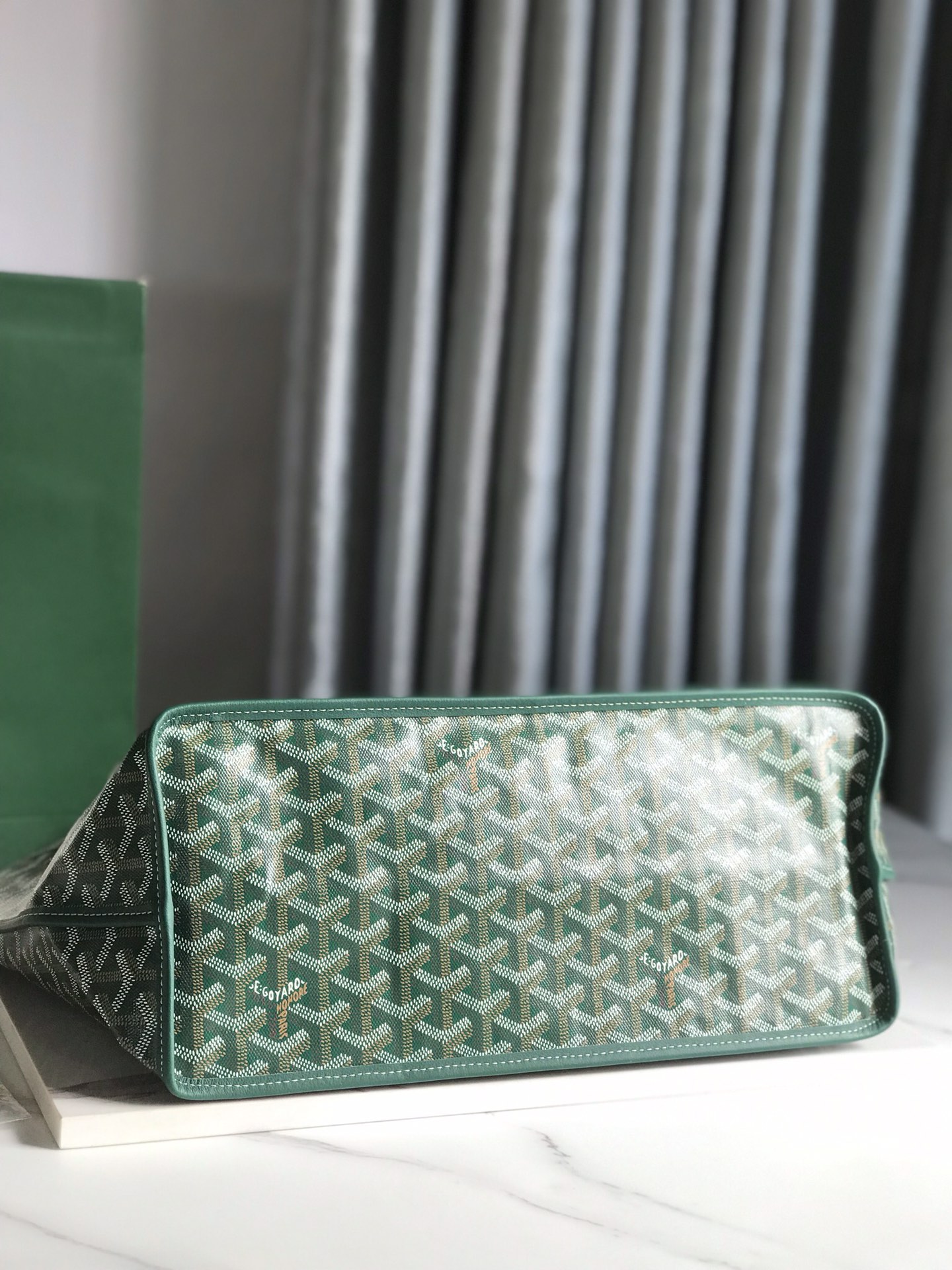 Goyard Women Sac Saint Louis GM in Goyardine bag green
