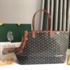 Goyard Chien Gris Pet Carrier Tote Coated Canvas bag brown