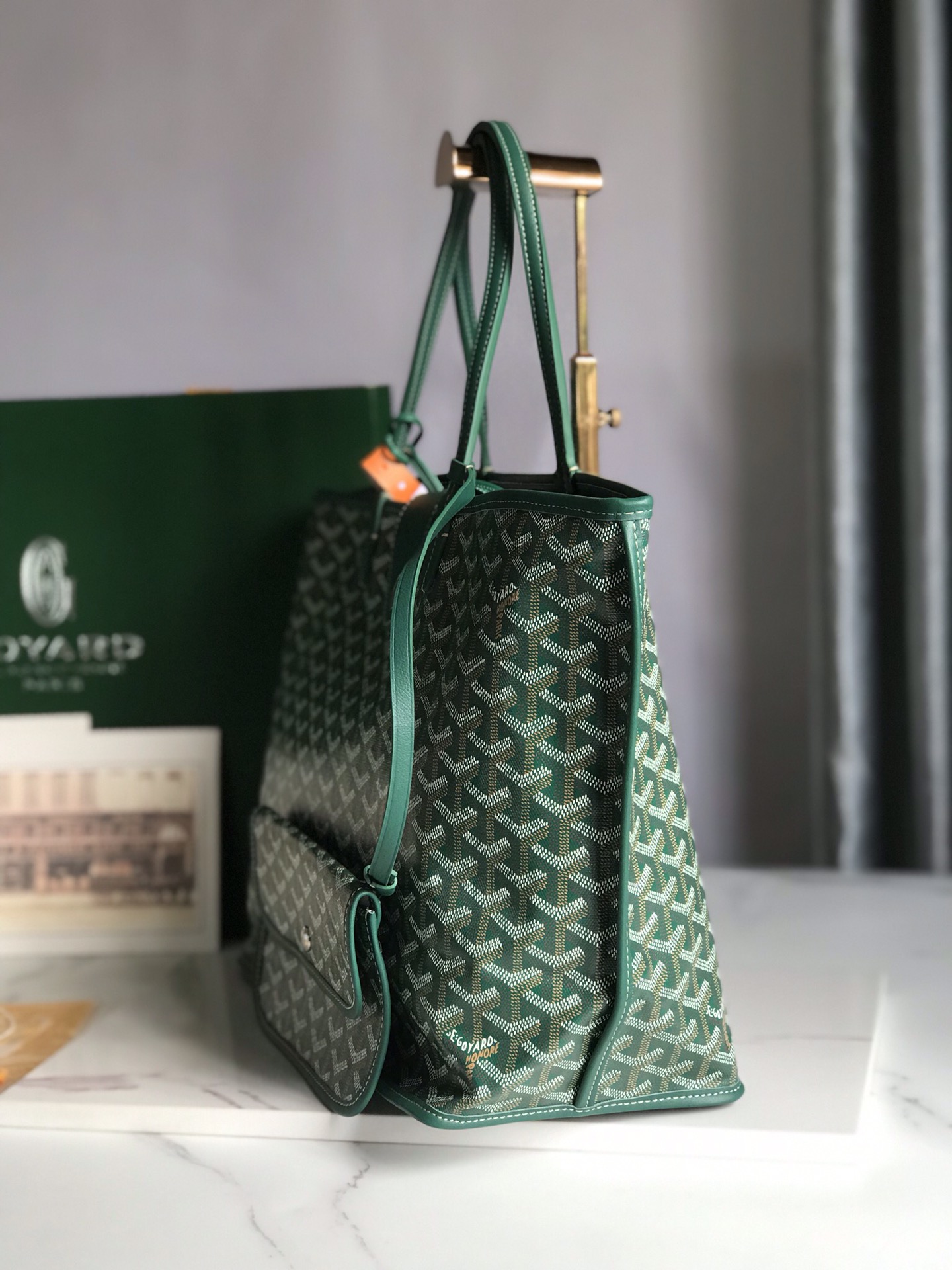 Goyard Women Sac Saint Louis GM in Goyardine bag green