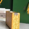 Goyard Yellow/Gold Coated Canvas and Leather Minaudiere