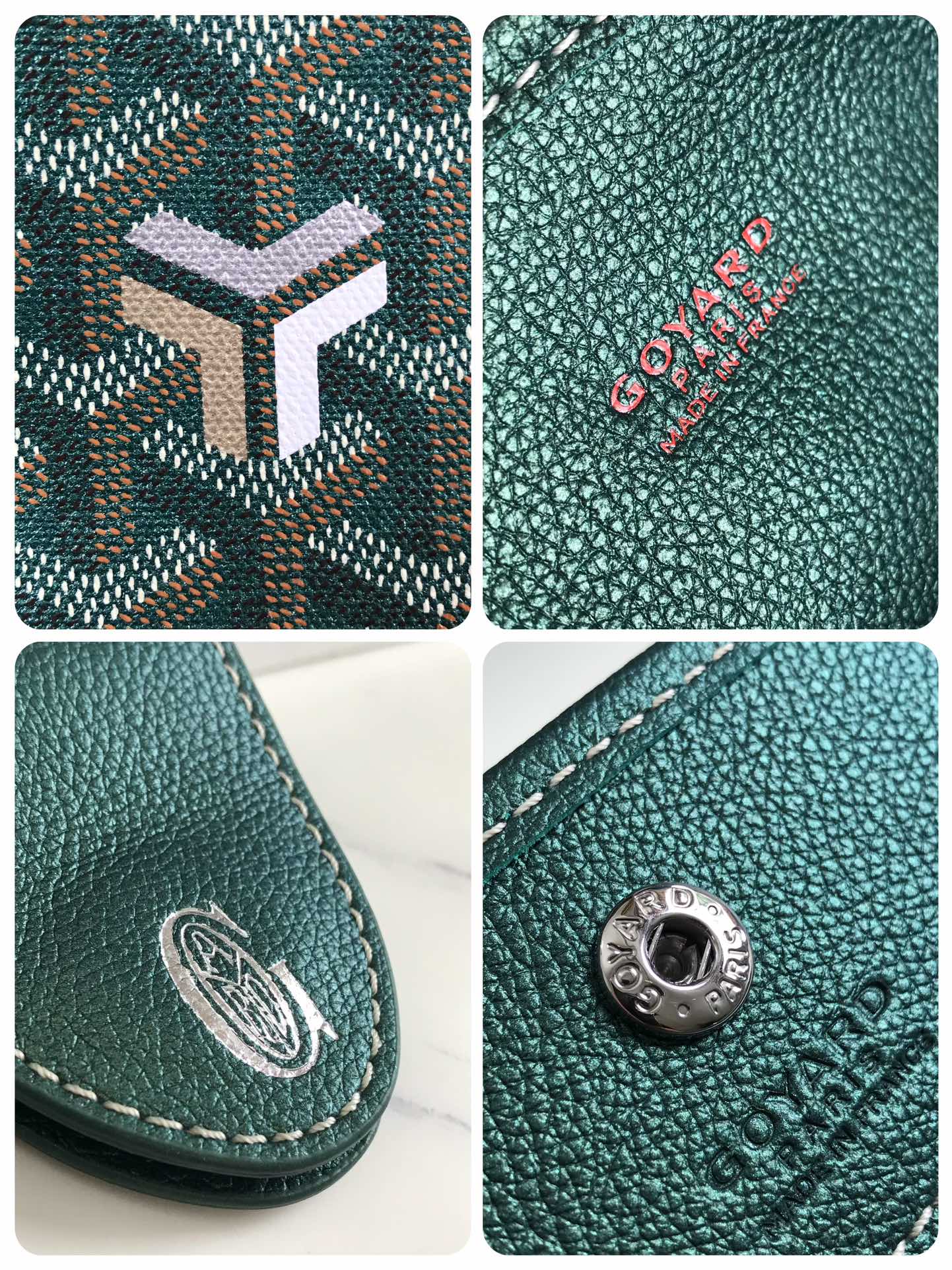 Goyard Mini Anju Tote Bag Green logo Goyard