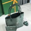 Goyard Mini Anju Tote Bag Green logo Goyard