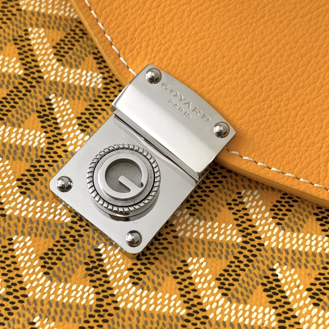 Goyard Yellow Goyardine Coated Canvas and Leather