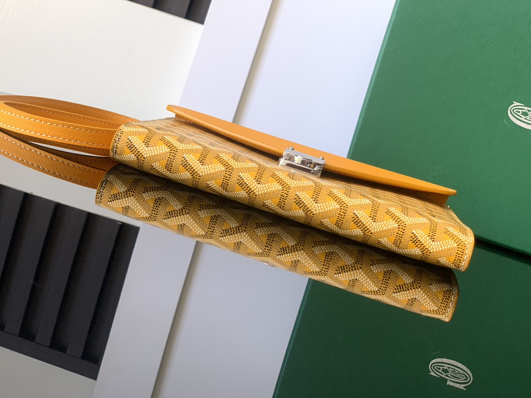 Goyard Yellow Goyardine Coated Canvas and Leather
