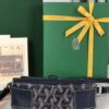 GOYARD Goyardine Plumet Wallet Clutch Navy 1676538