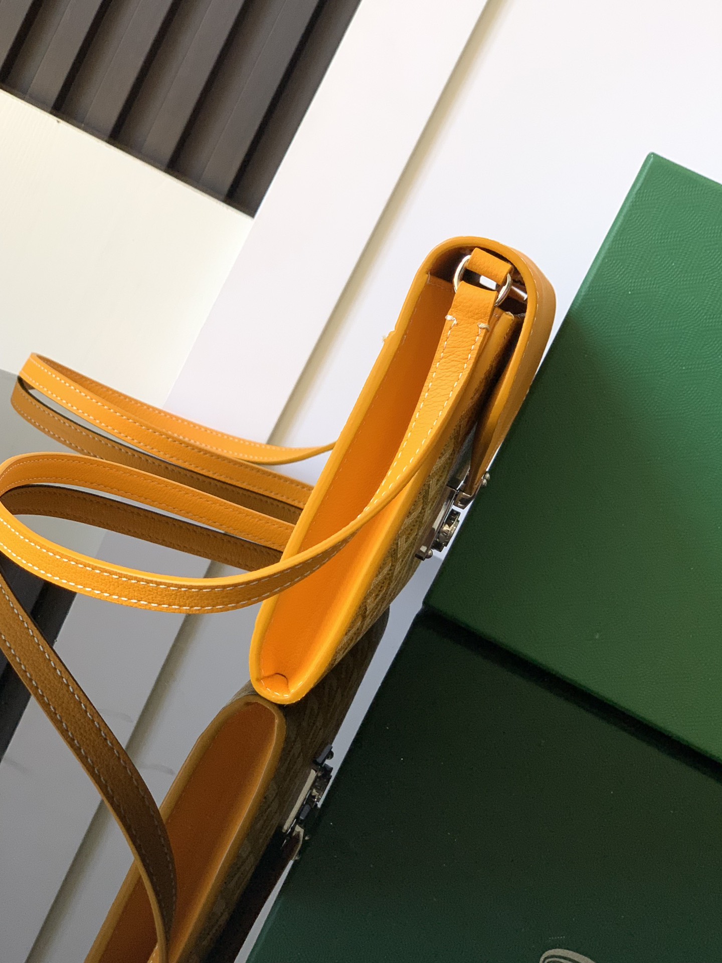 Goyard Yellow Goyardine Coated Canvas and Leather