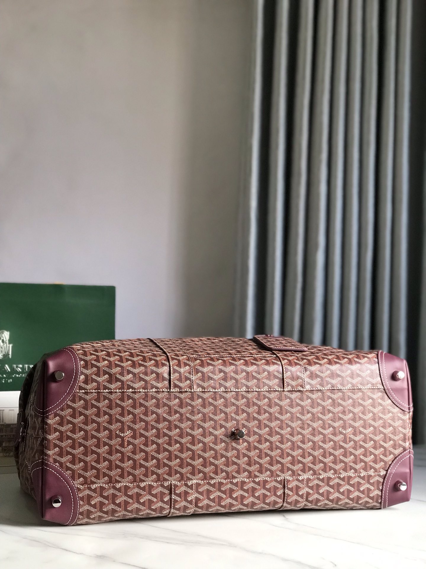Goyard Sac Boeing 55 Duffle Handbag in Goyard Burgundy