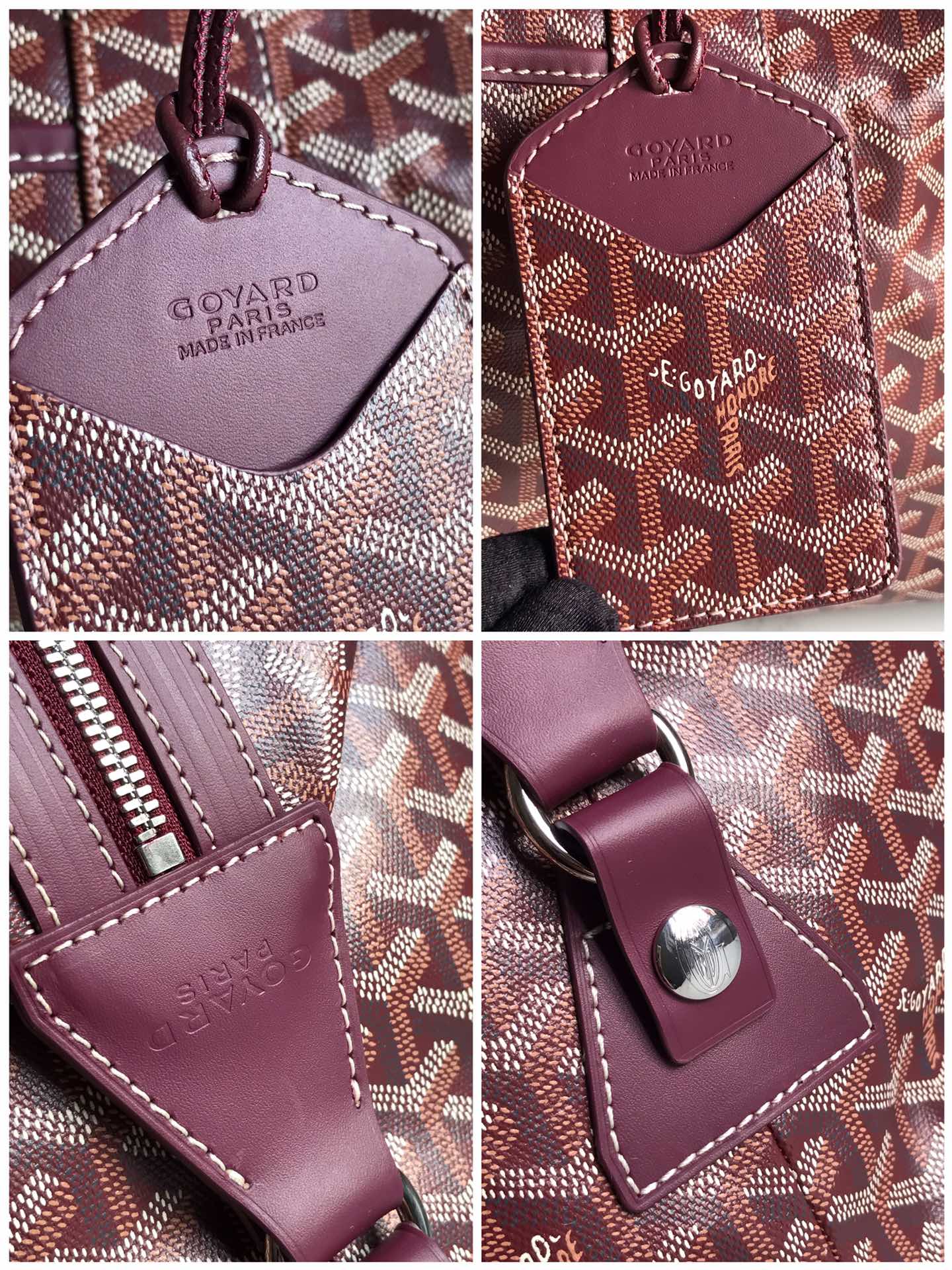 Goyard Sac Boeing 55 Duffle Handbag in Goyard Burgundy