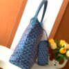 Goyard Goyardine Pearly Blue Boheme PM Hobo Bag