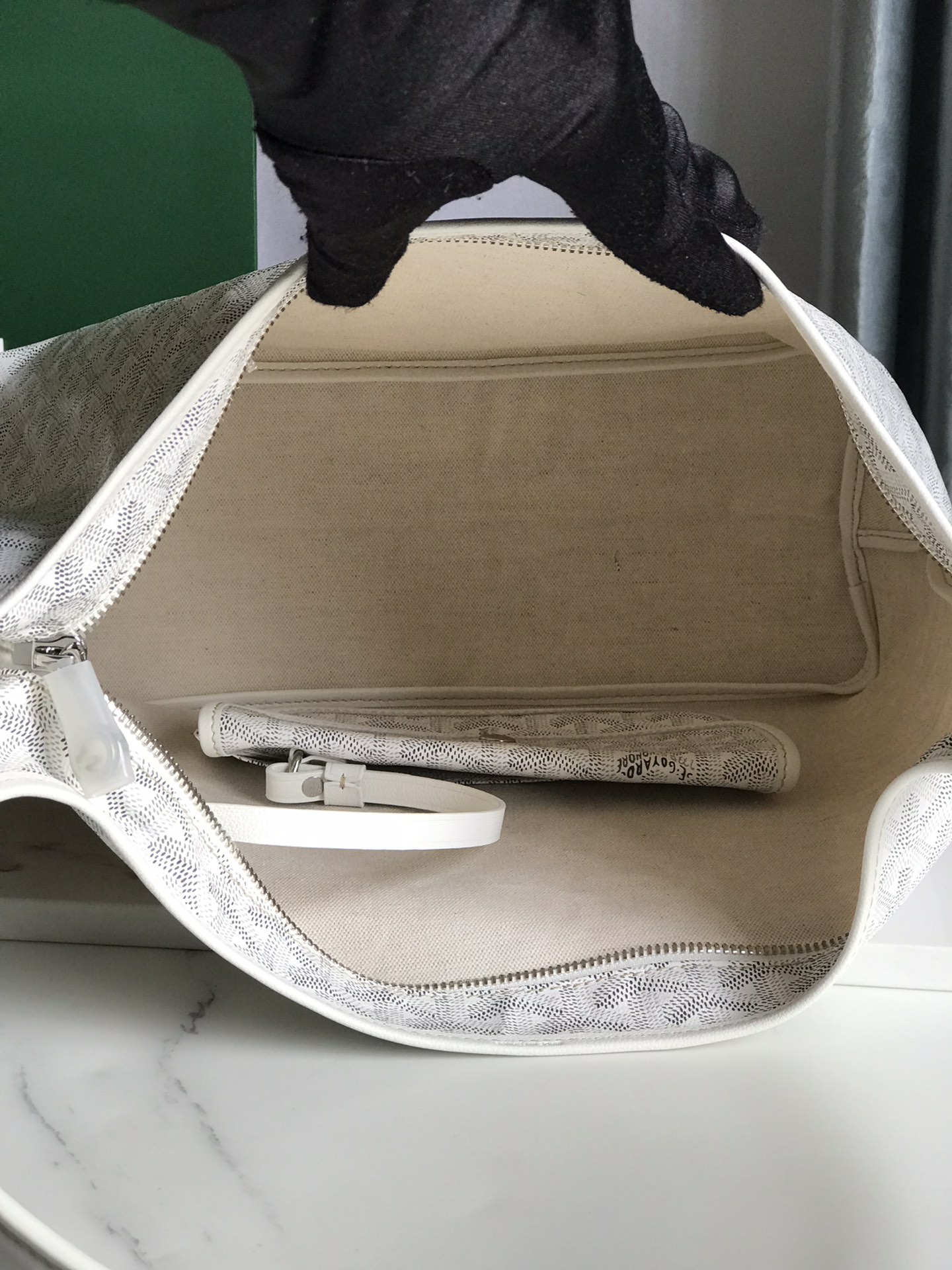 Goyard Bohemme Hobo Bag White Women's Tote Bag White