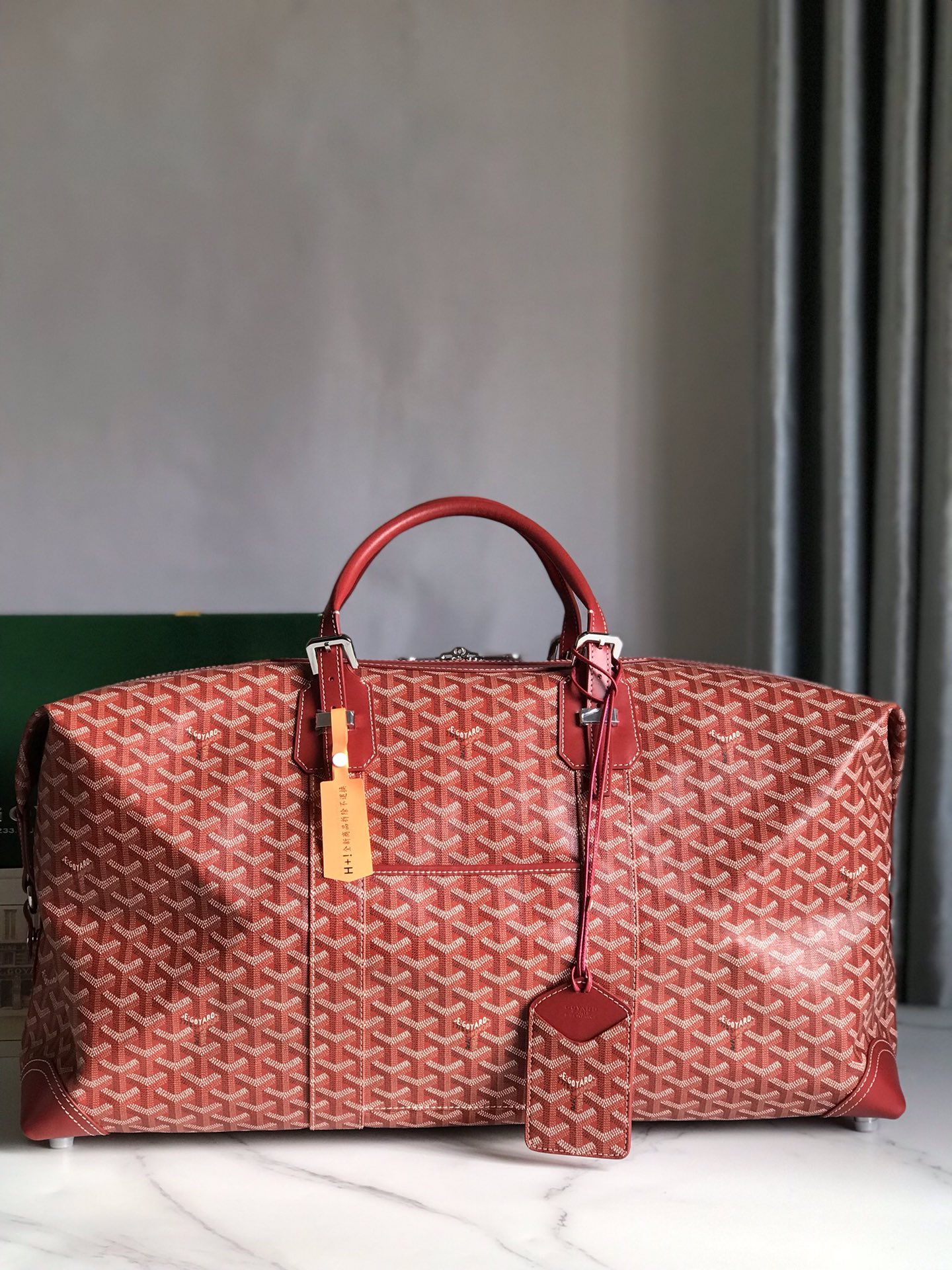 Goyard Sac Boeing 55 Duffle Handbag in red 98387