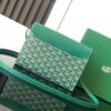 Goyard Green Goyardine Coated Canvas and Leather