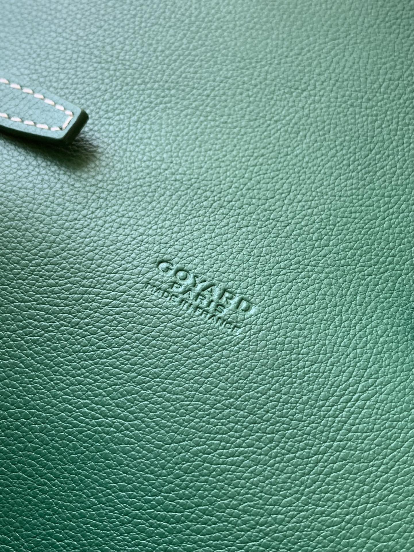 Goyard Green Goyardine Coated Canvas and Leather