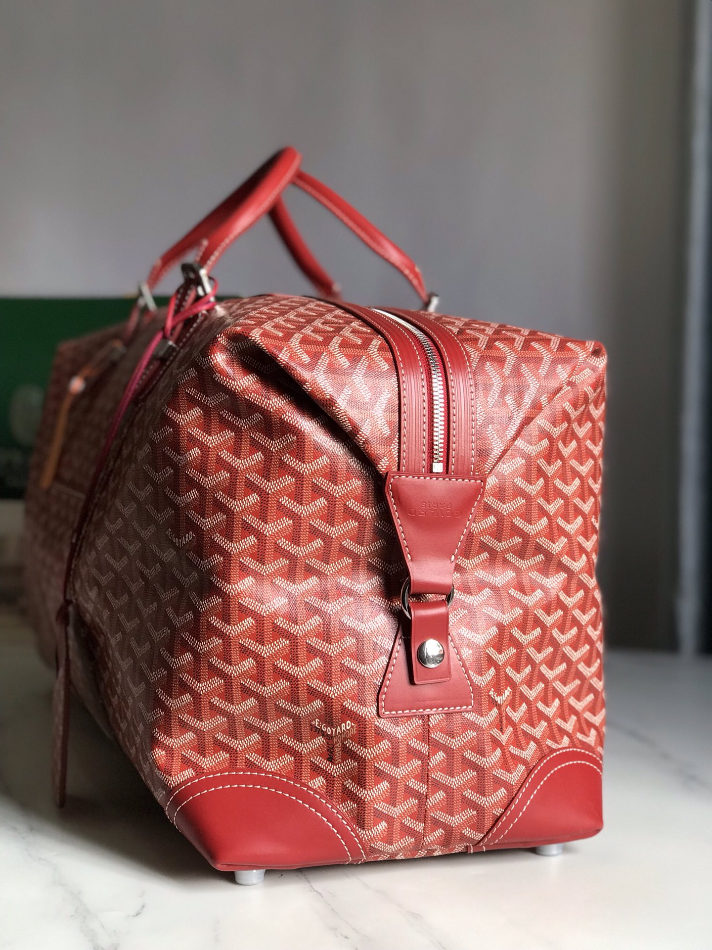Goyard Sac Boeing 55 Duffle Handbag in red 98387