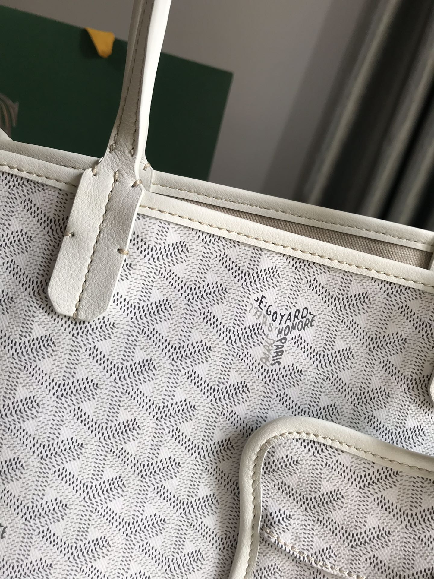 Goyard Chien Gris Pet Carrier Tote Coated Canvas bag white