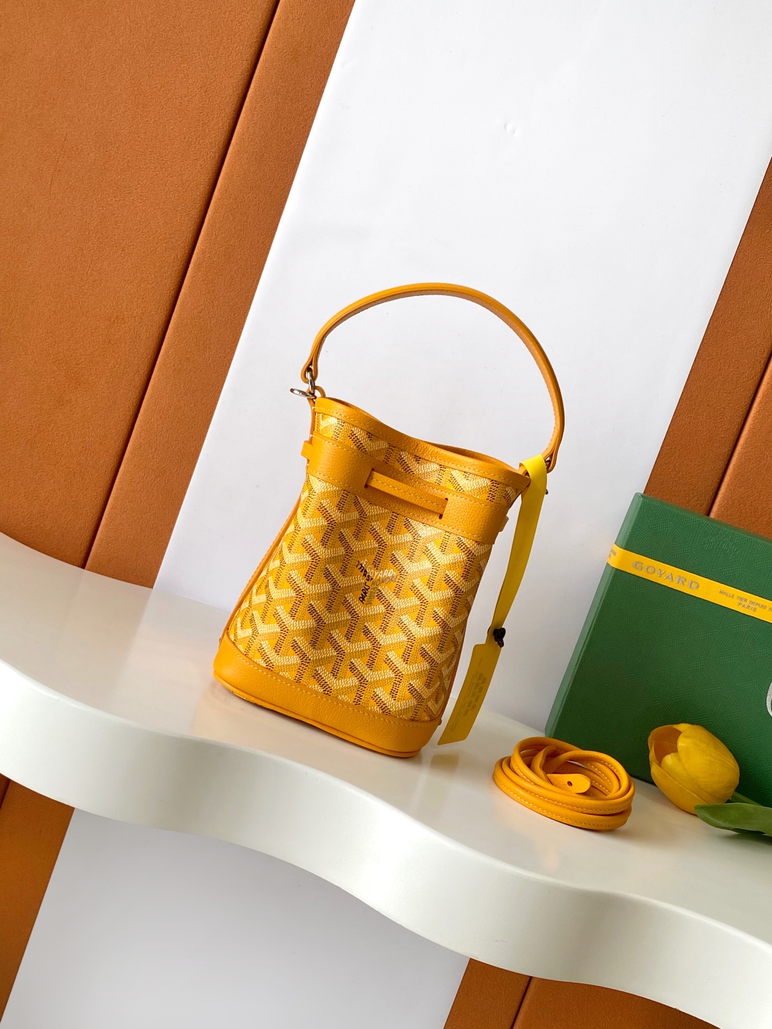 Goyard Petite Flot Bucket Bag yellow Tan 139758379
