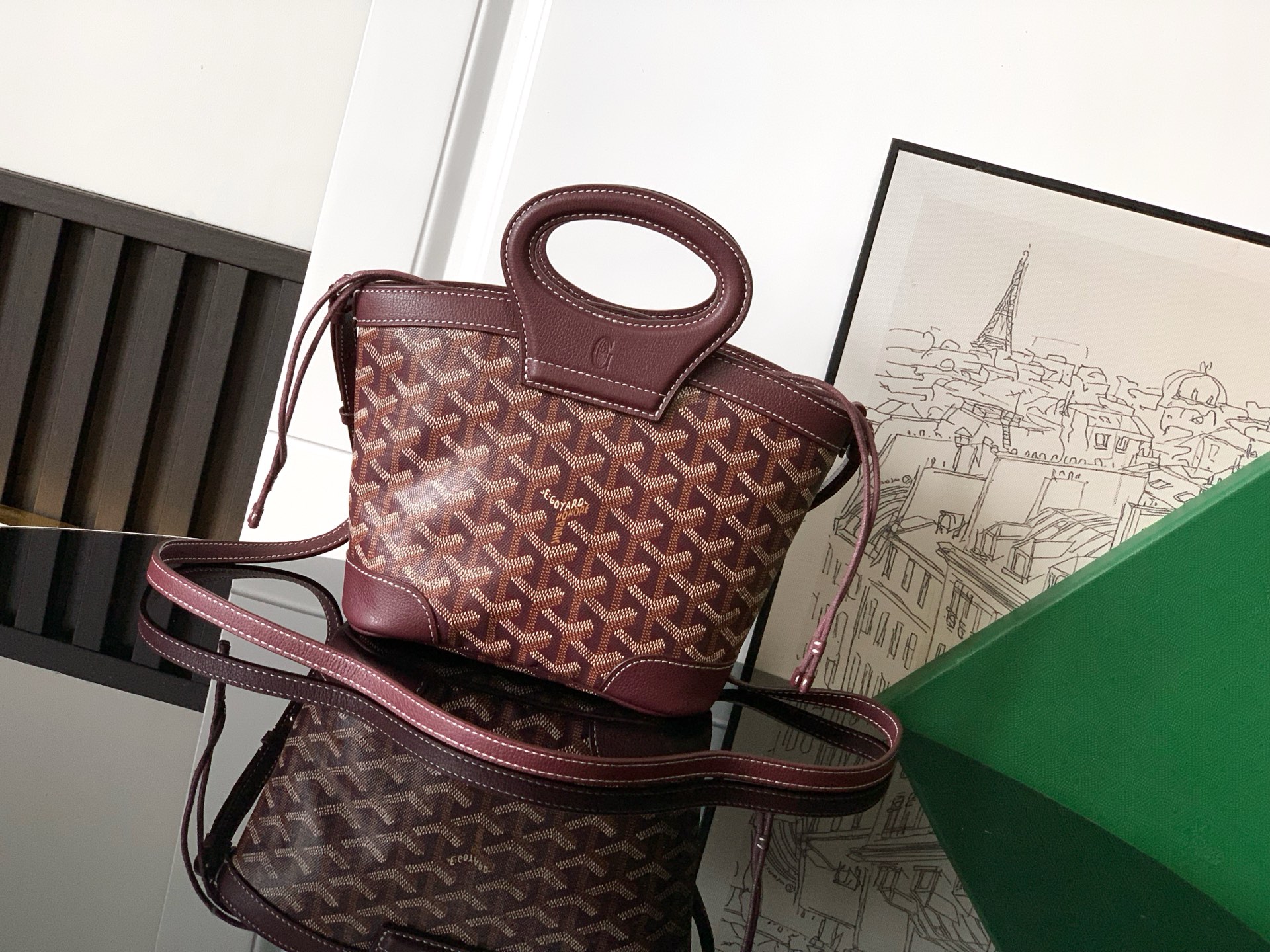 Goyard Beluga Mini Bag 67300 Burgundy - AAA Purse