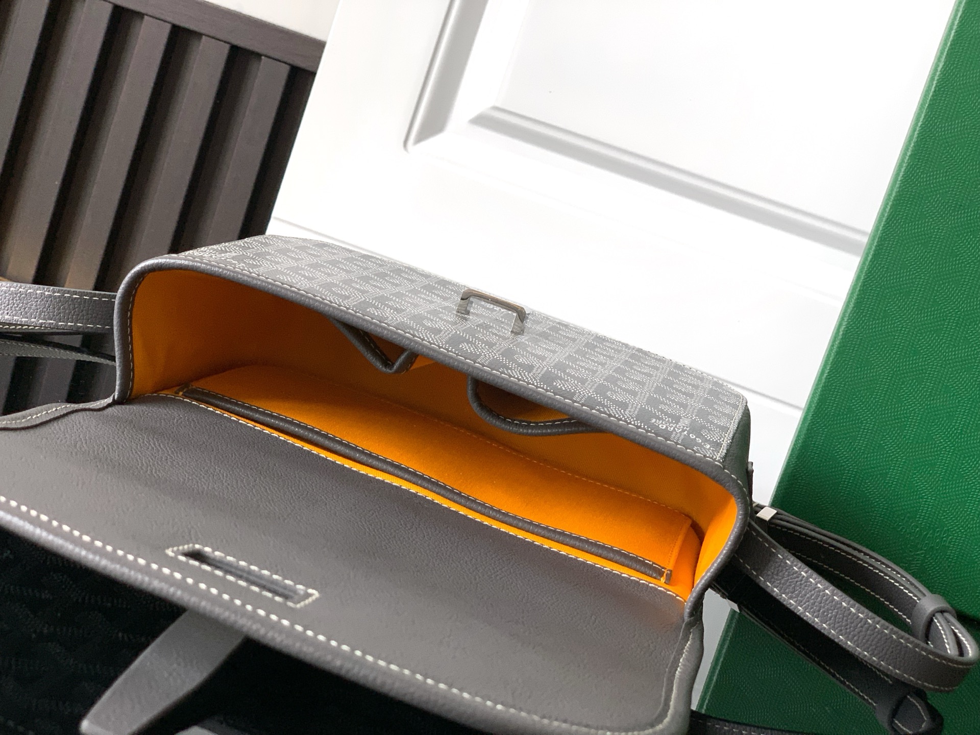 Goyard Belvedere PM Shoulder Bag in Gray grayLeather