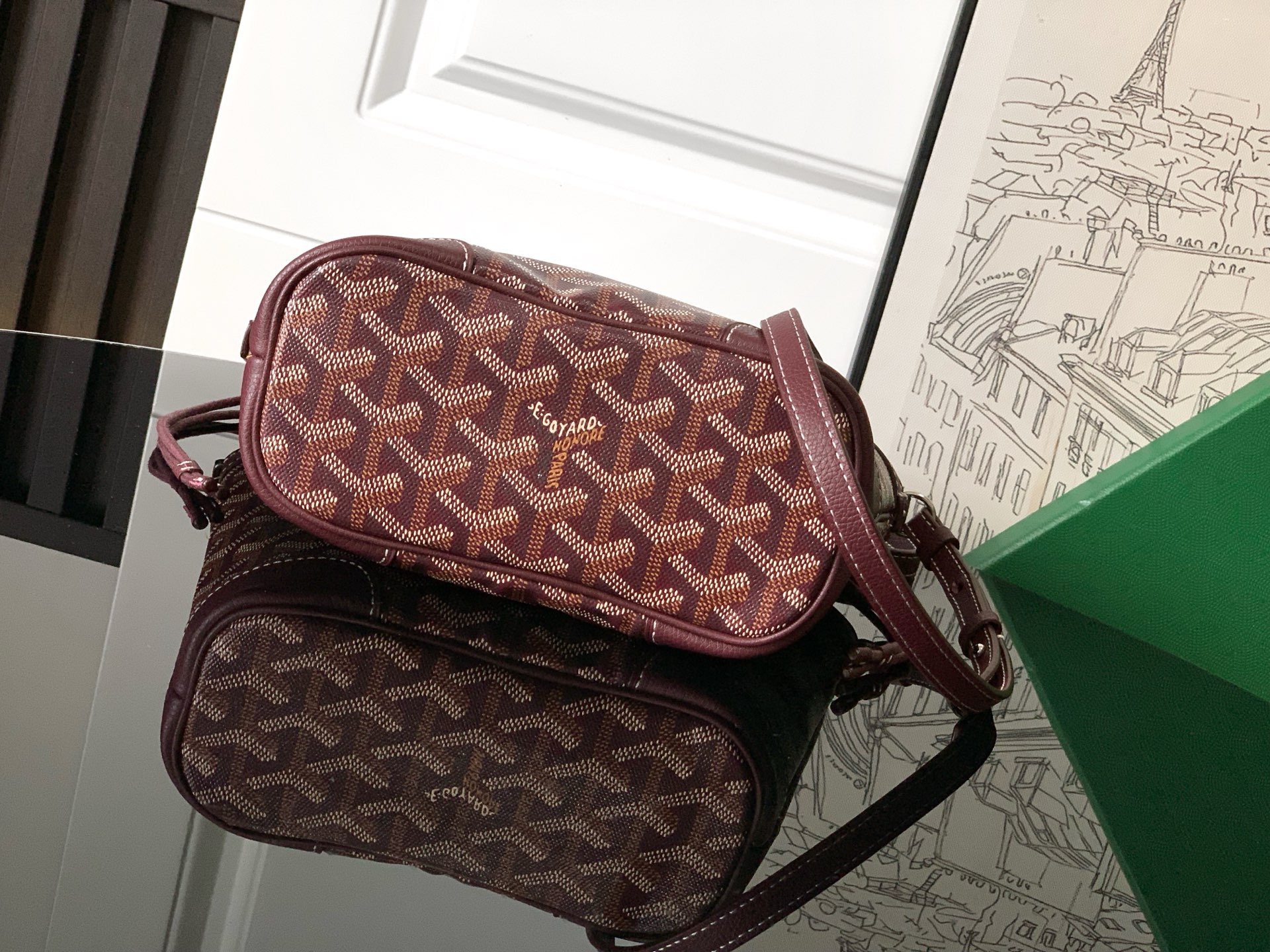 Goyard Beluga Mini Bag 67300 Burgundy - AAA Purse