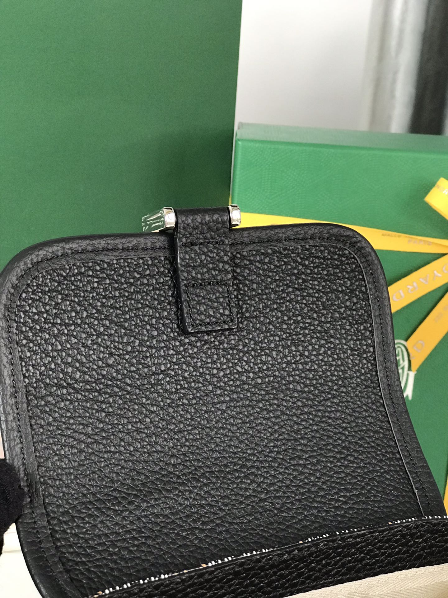 Goyard Plumet Pocket Wallet Black Goyardine Palladium ...