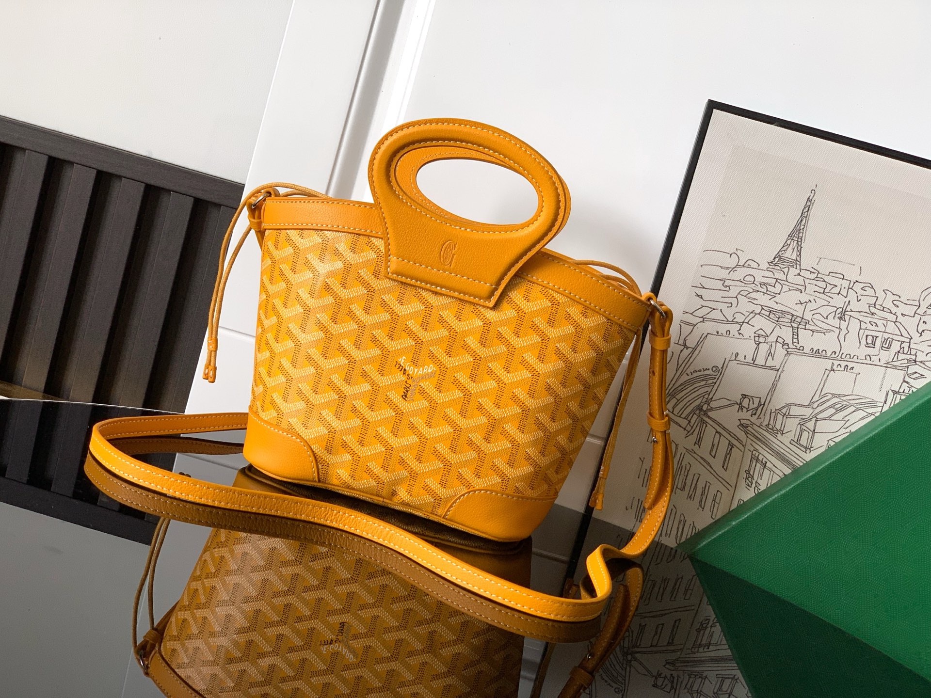 Goyard Beluga Mini Bag In Yellow Goyardine Canvas And
