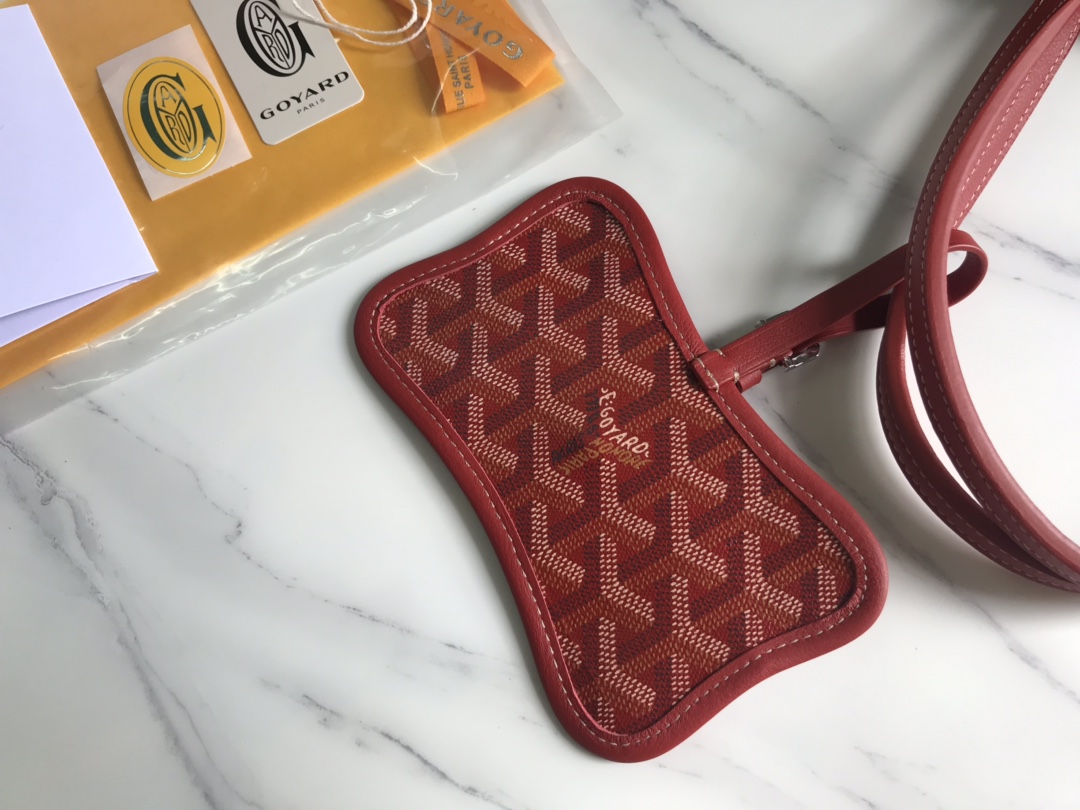 Goyard Chien Gris Pet Carrier Tote Coated Canvas bag red