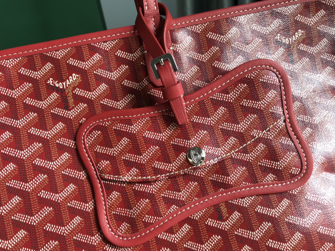 Goyard Chien Gris Pet Carrier Tote Coated Canvas bag red