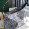 Goyard Women's Tote Hobo Bag In Goyardine Chevroches Calfskin Black Black