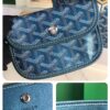 GOYARD Iridescent Goyardine Saint Louis PM Pearly Blue 1609675
