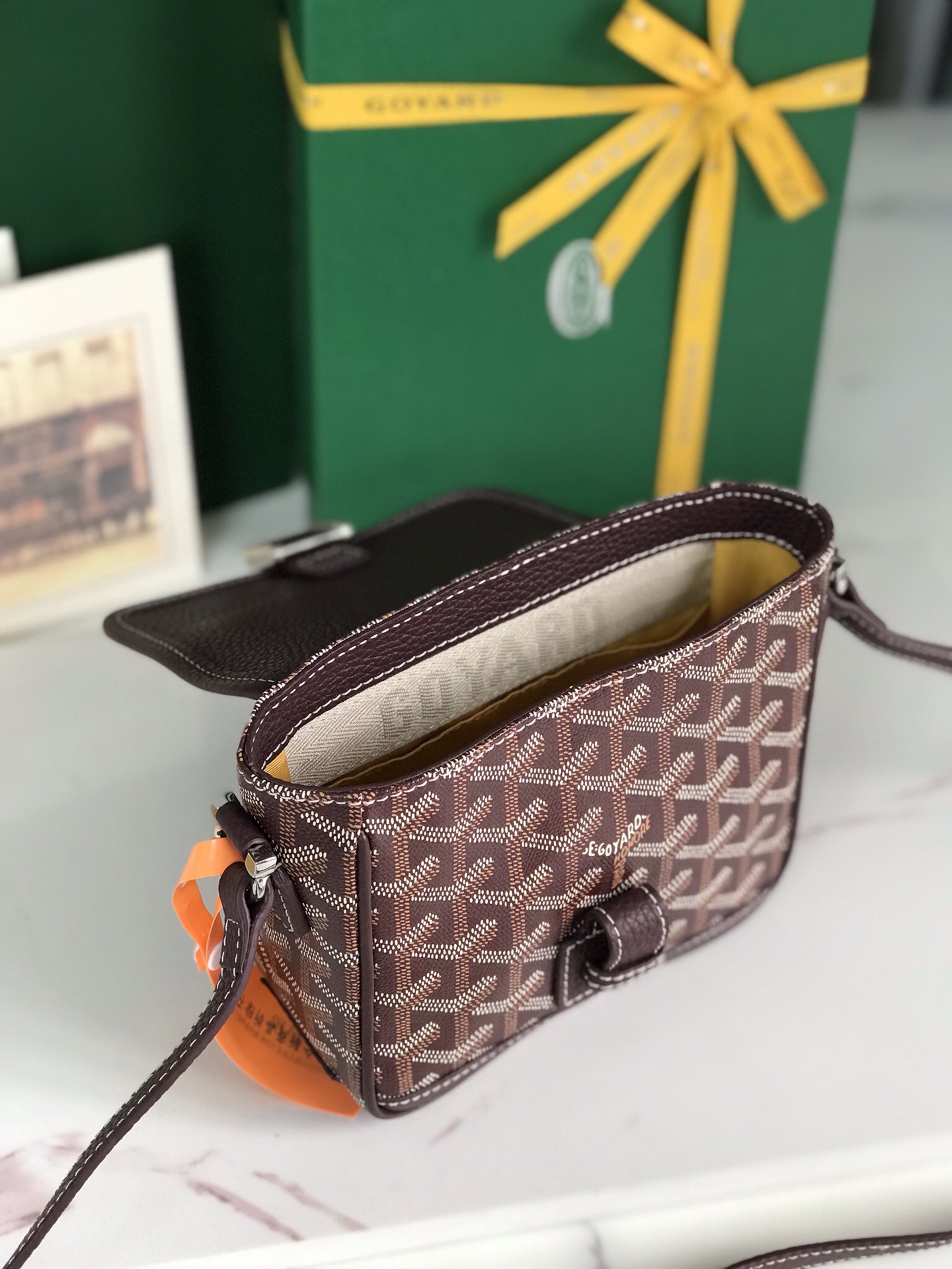 Goyard Brown Coated Canvas Mini Cross-Body Bag
